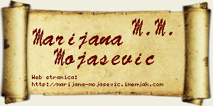 Marijana Mojašević vizit kartica